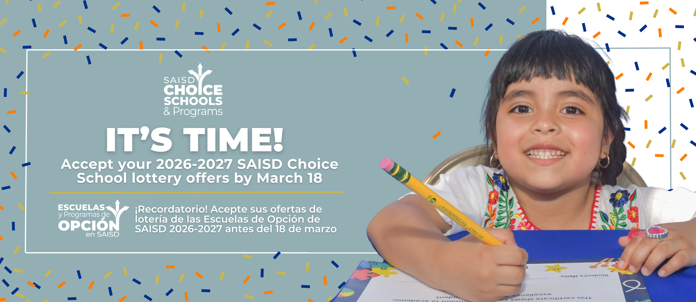 SAISD Choice Offers, accept by March 18