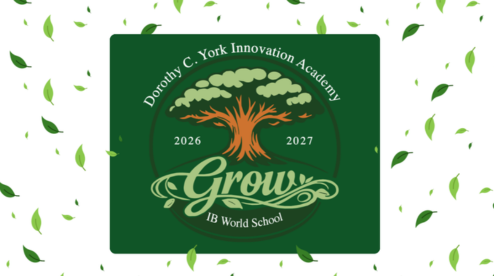 Graphic shows York's Theme. This year we will learn and grow together.