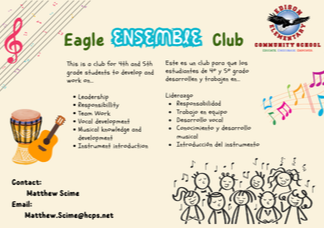 Ensemble Club for grades 4 and 5 students