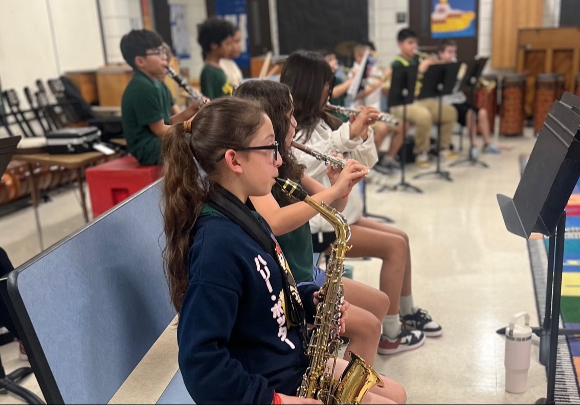 students playing instruments