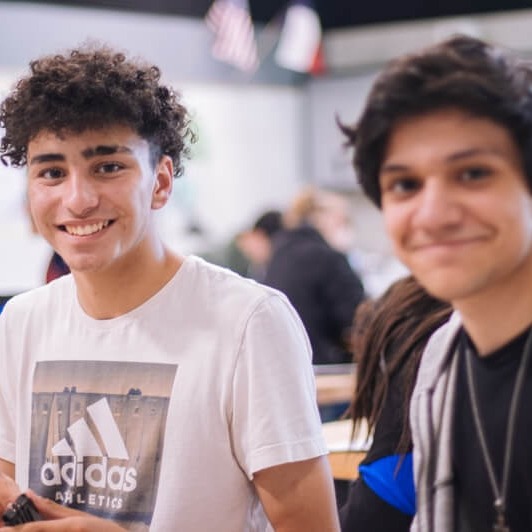 students smiling