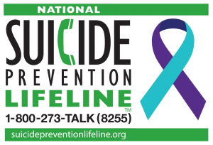 Suicide Prevention Lifeline, "1-800-273-Talk(8255)"
