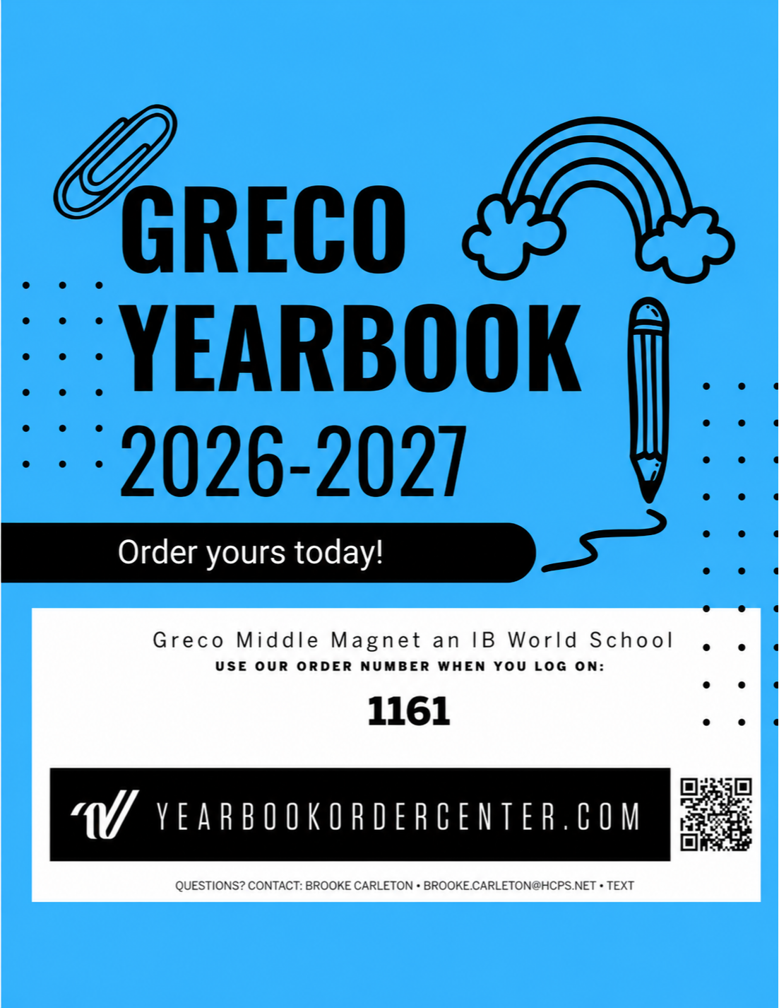 Yearbook flyer