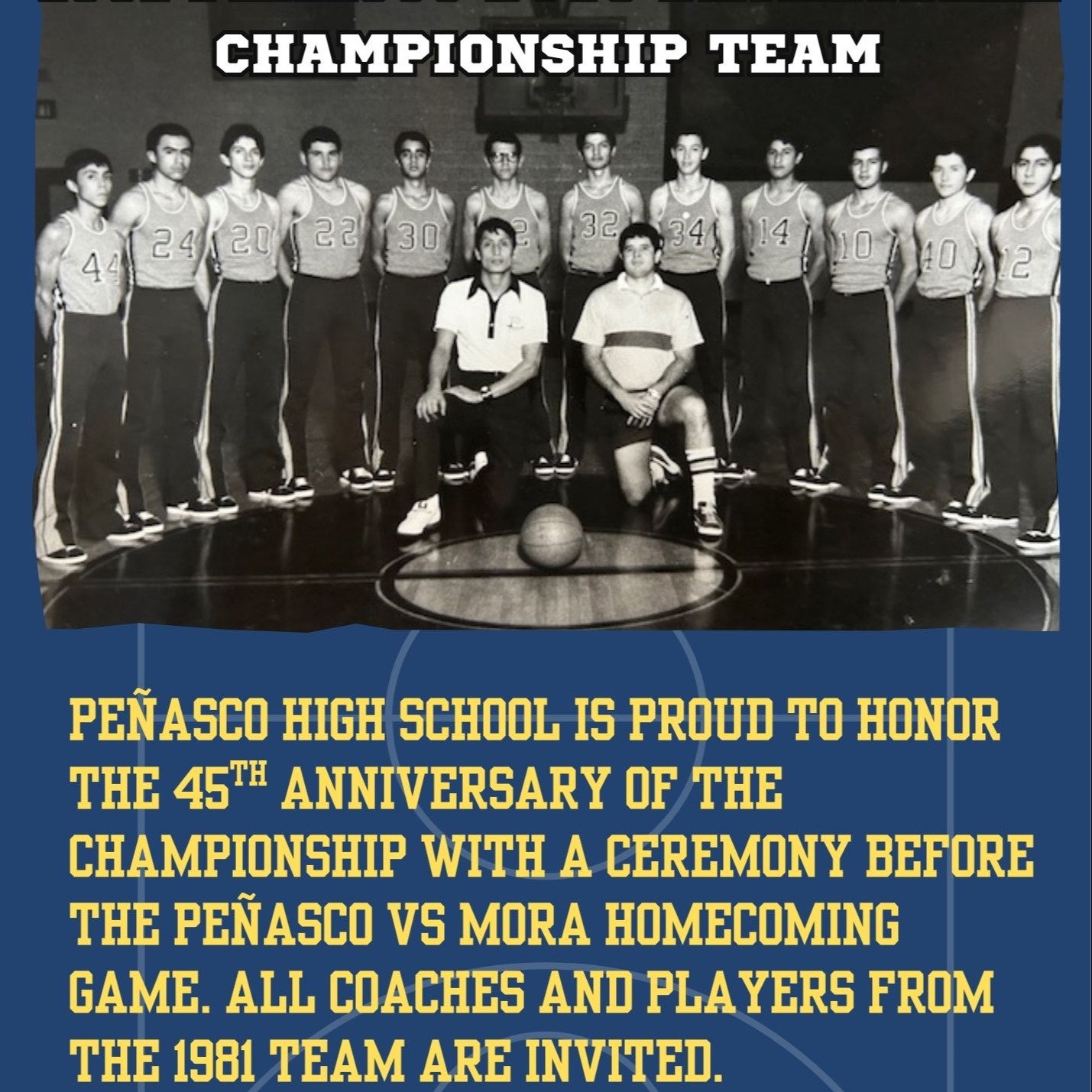 1981 Boys Basketball Champions