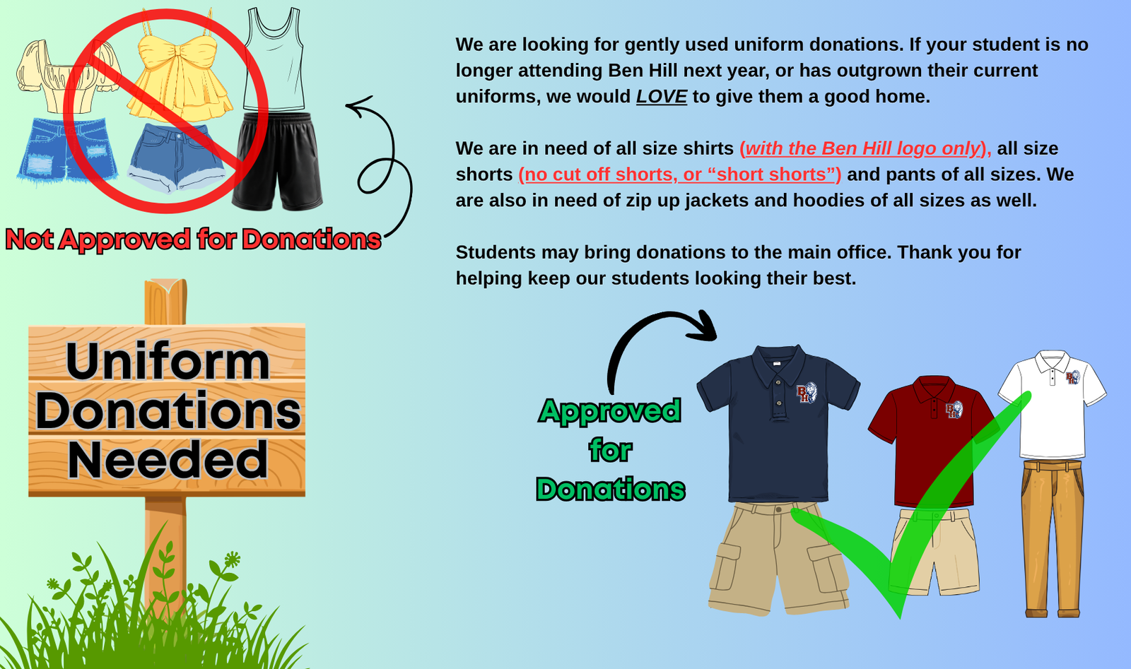 School Uniform Guidelines and Ordering Information | Hill Middle School