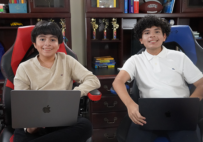 two hvs full-time students at home