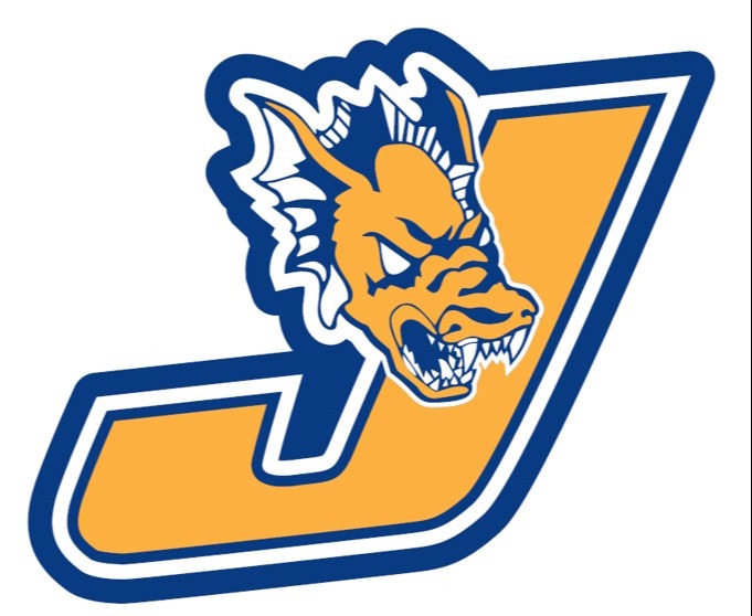 Jefferson "Speed J" blue & gold colors with a dragon head