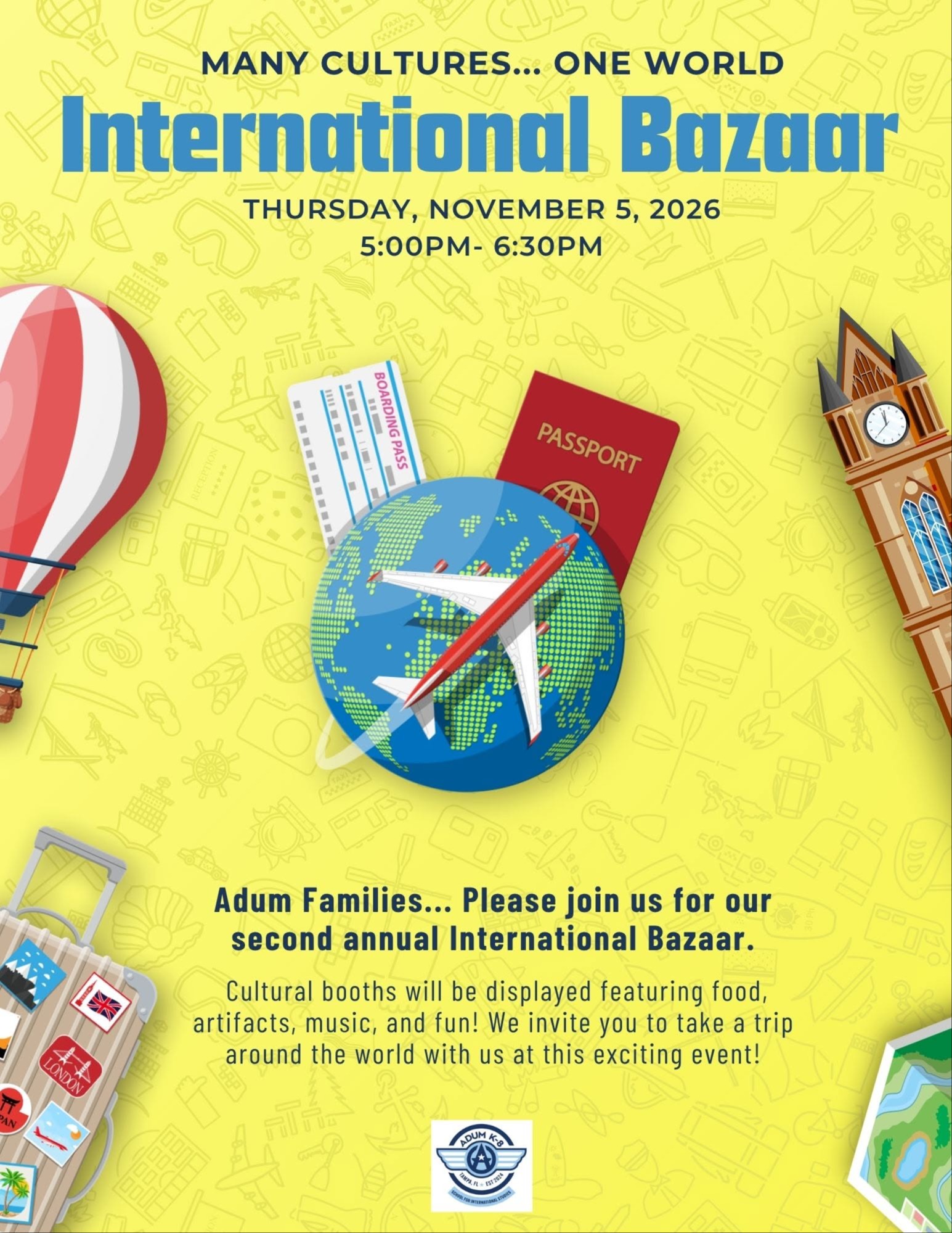 Save the Date - International Bazaar - November 5th