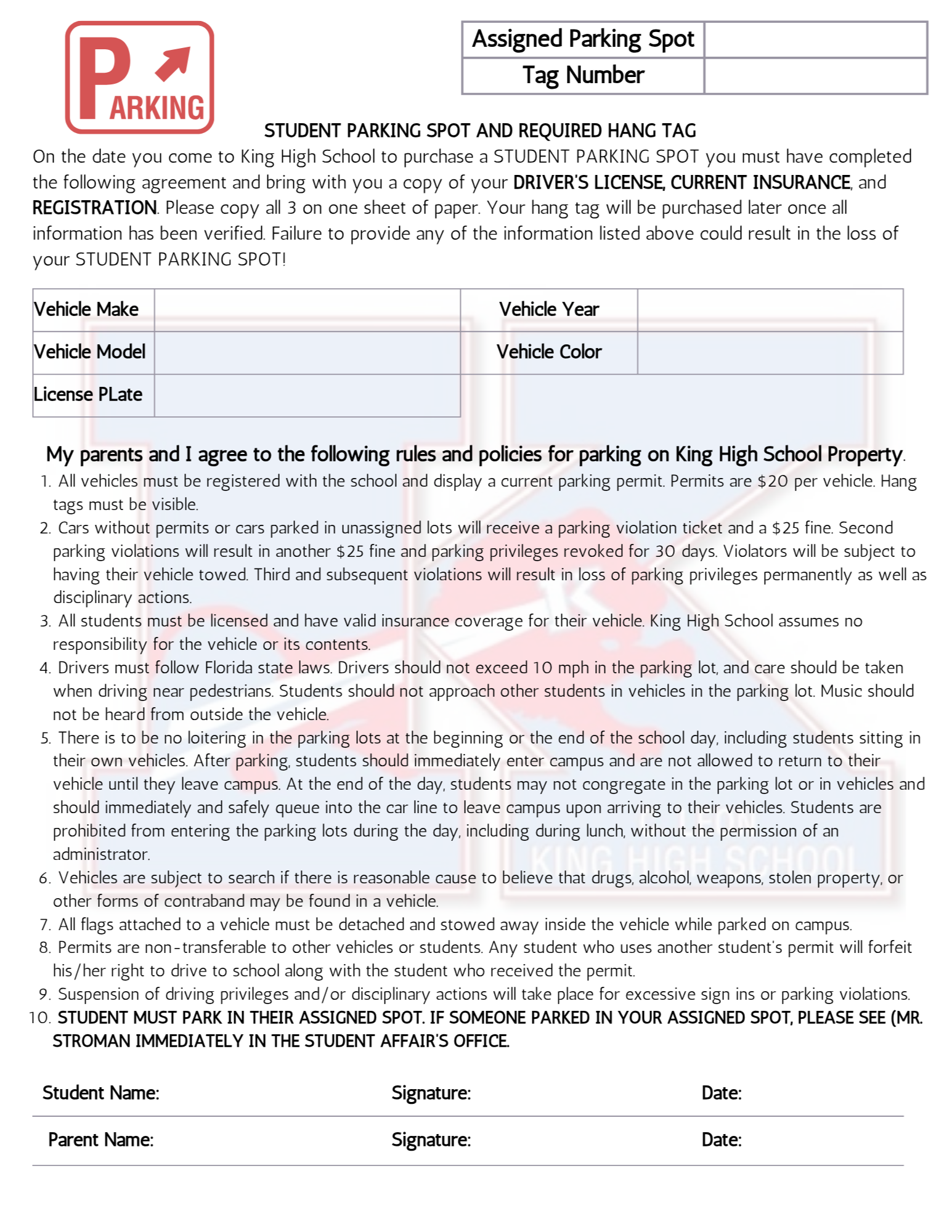 Parking Application