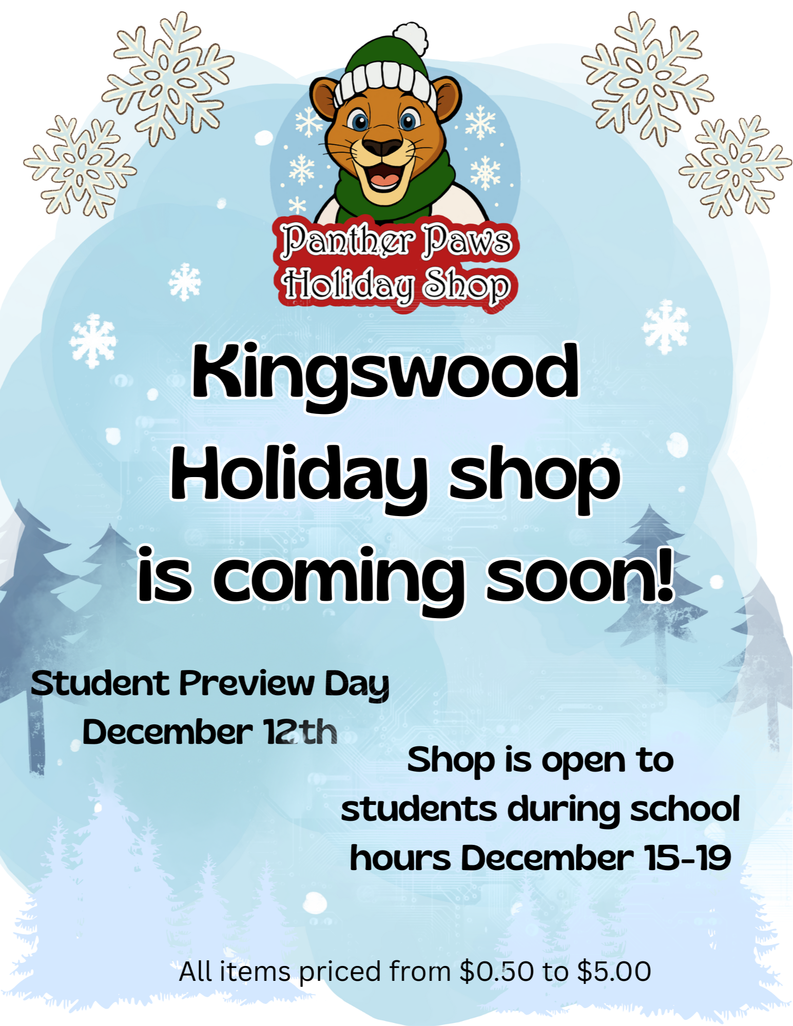 Panther's Holiday Shop