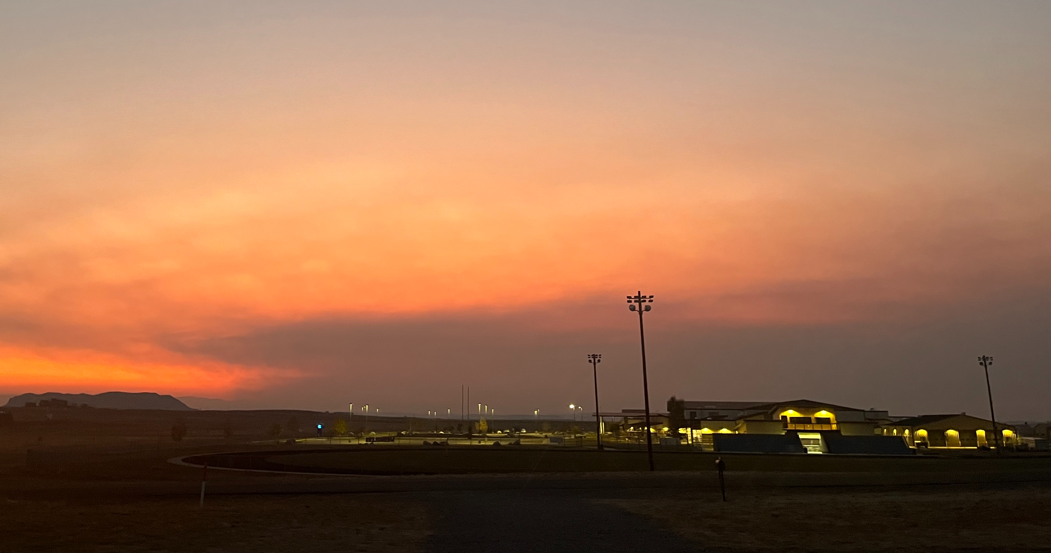 Shoshoni School Sunset