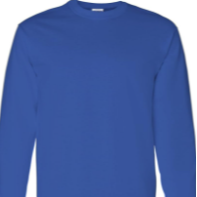 blue long shirt