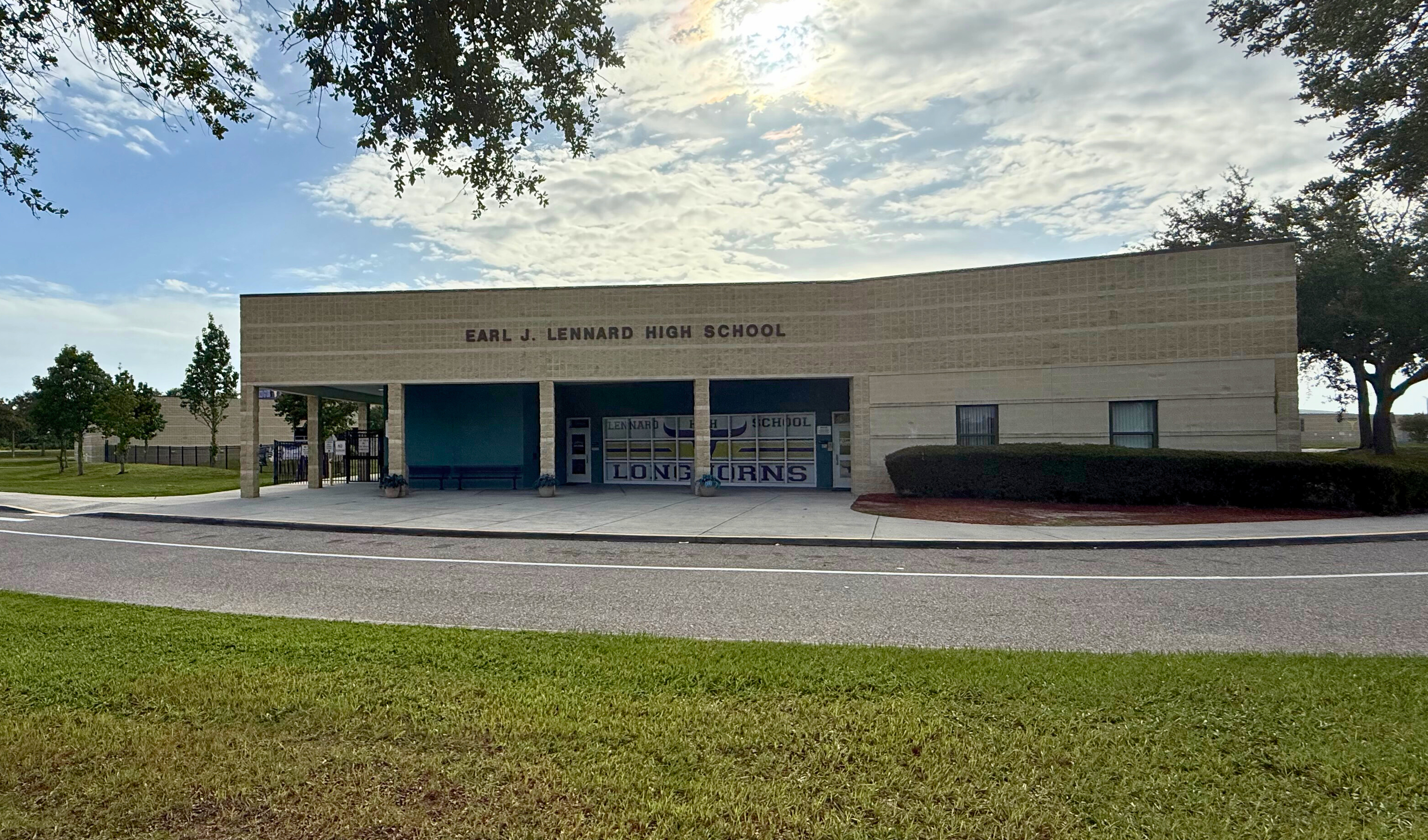 Front of Lennard High School