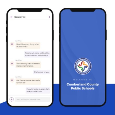 Two Phones showing Rooms 