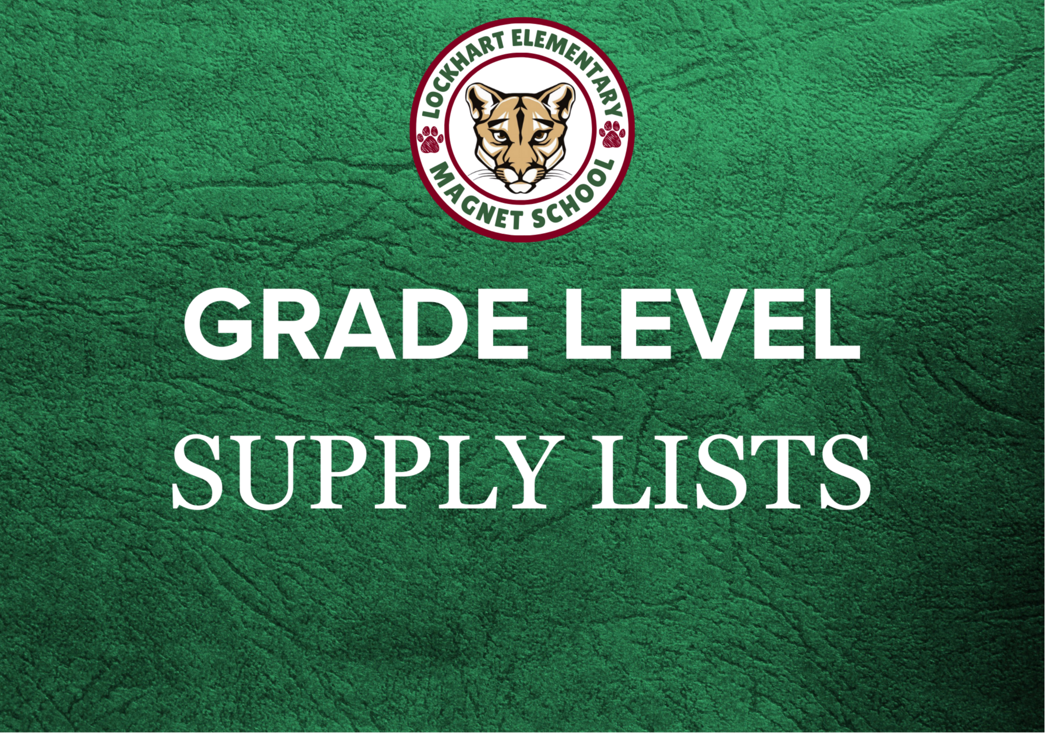 Grade Level Supply Lists
