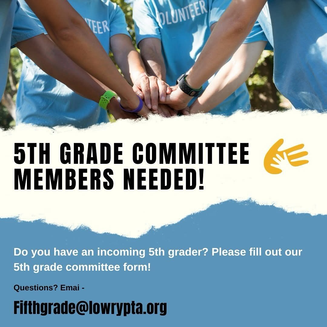 5th grade committee members needed