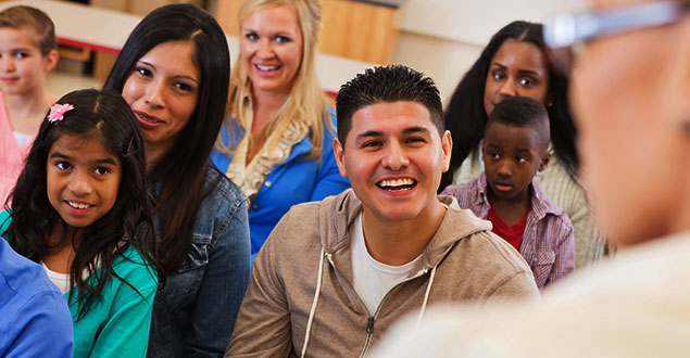 Parents at meeting