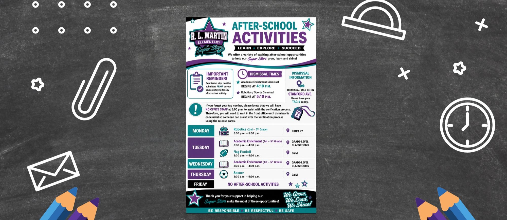 afterschool schedule