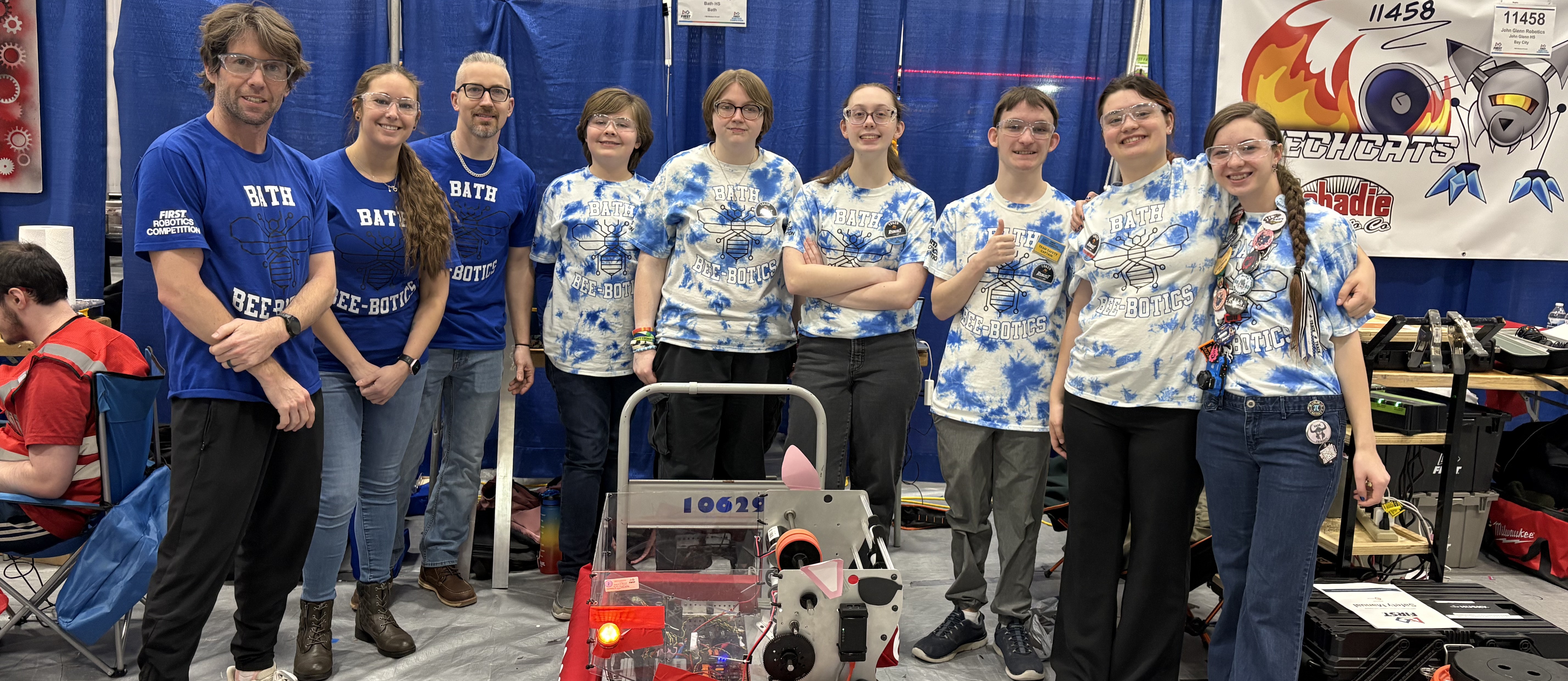 BHS robotics team members at competition