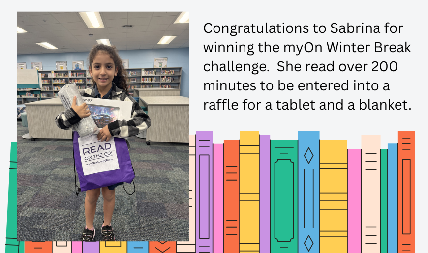myOn Winter Break Challenge Winner