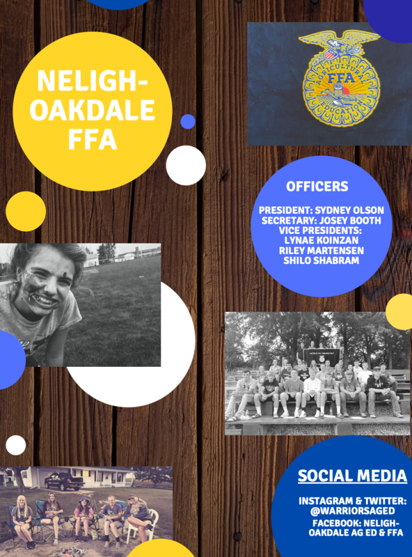 Graphic of Neligh-Oakdale FFA information that is identical to information on webpage
