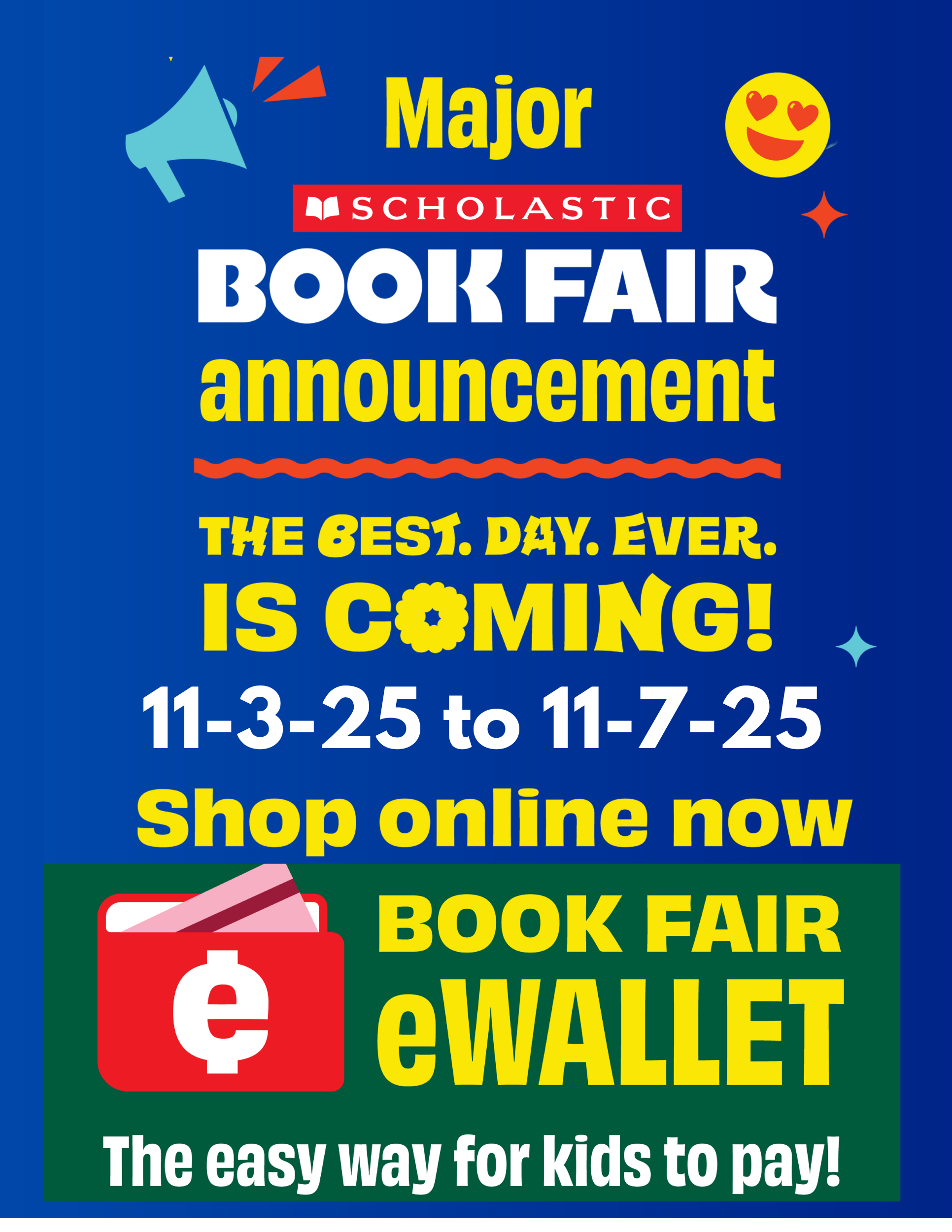 Book fair 11-3-25 to 11-7-25