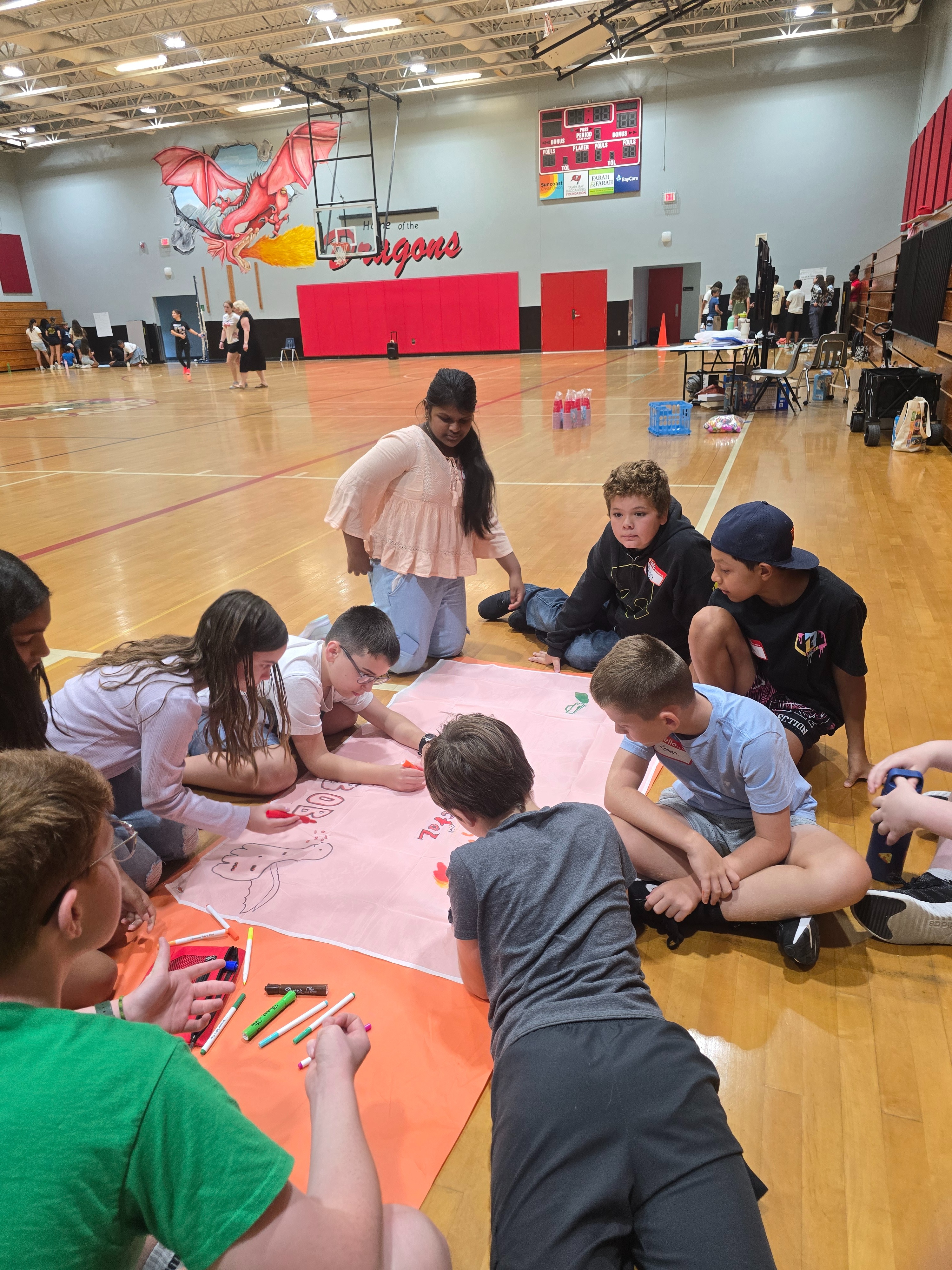 Students working together