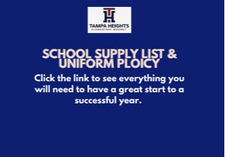 2026-2027 School Supply List & Uniform Policy