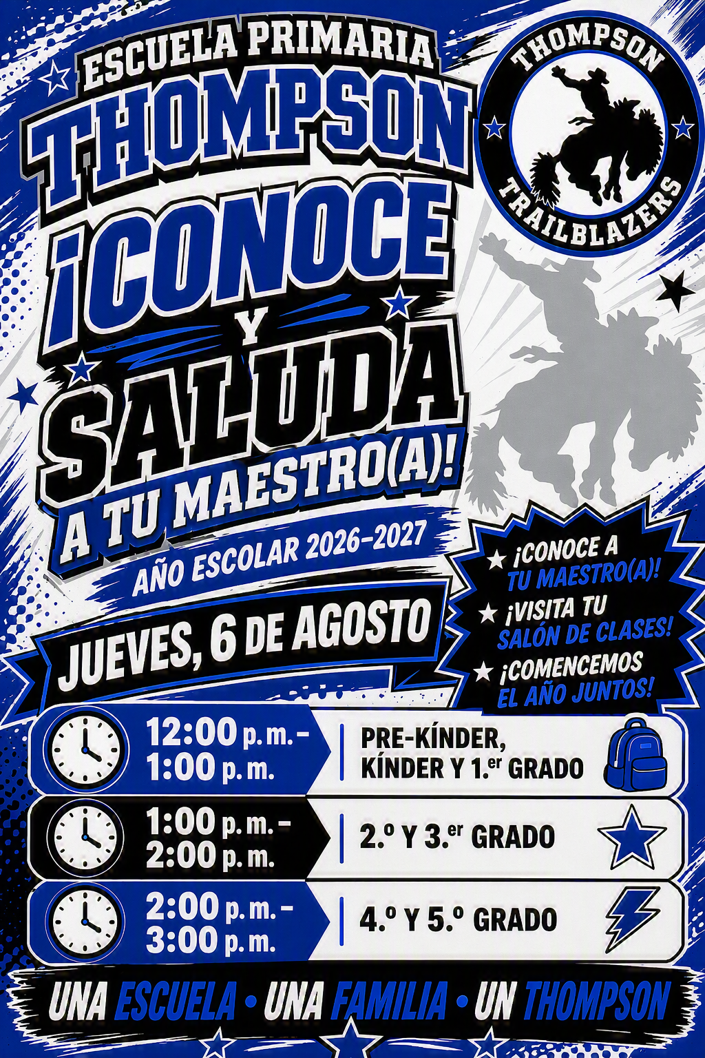 Conoce y Saluda a Tu Maestro(a) 2026 - 2027
