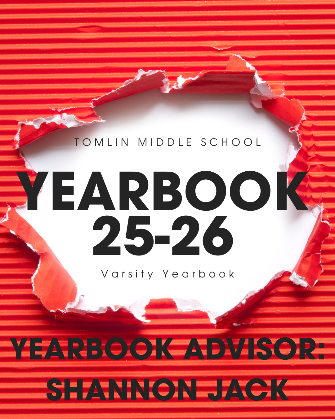 Tomlin Yearbook Flyer