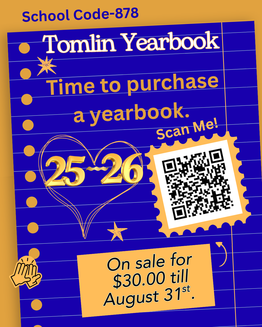 Tomlin Yearbook Flyer