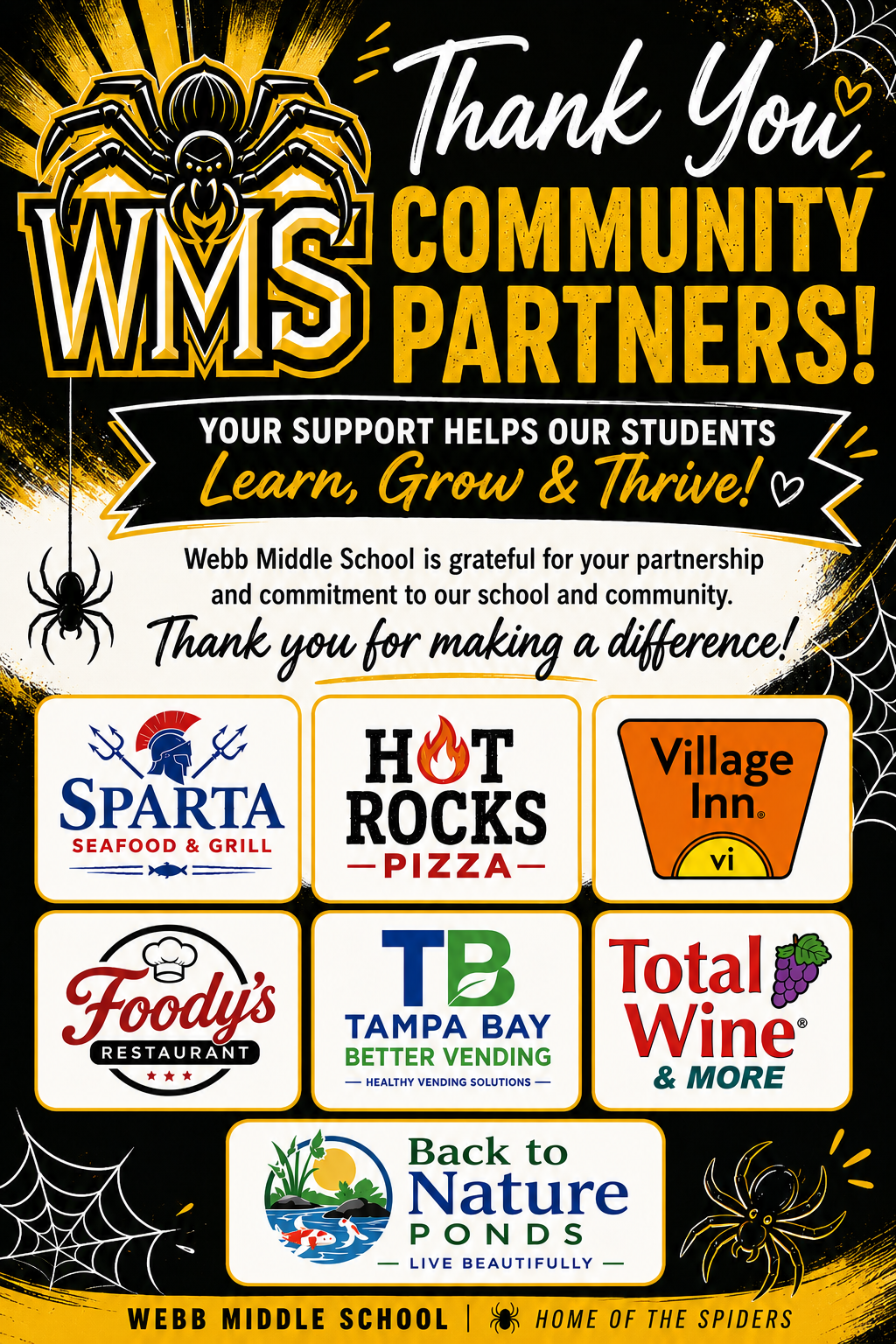 thank you to our sponsors