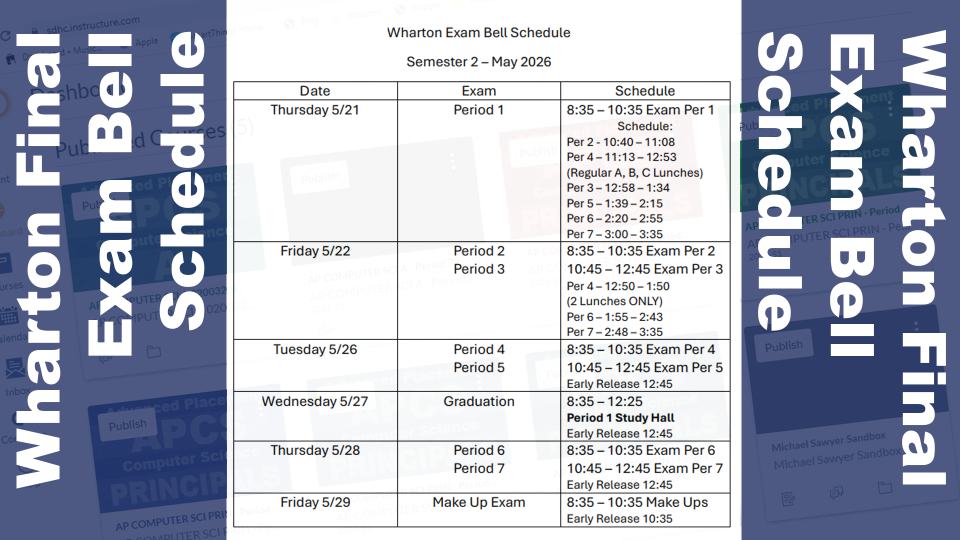 Final Exam Schedule