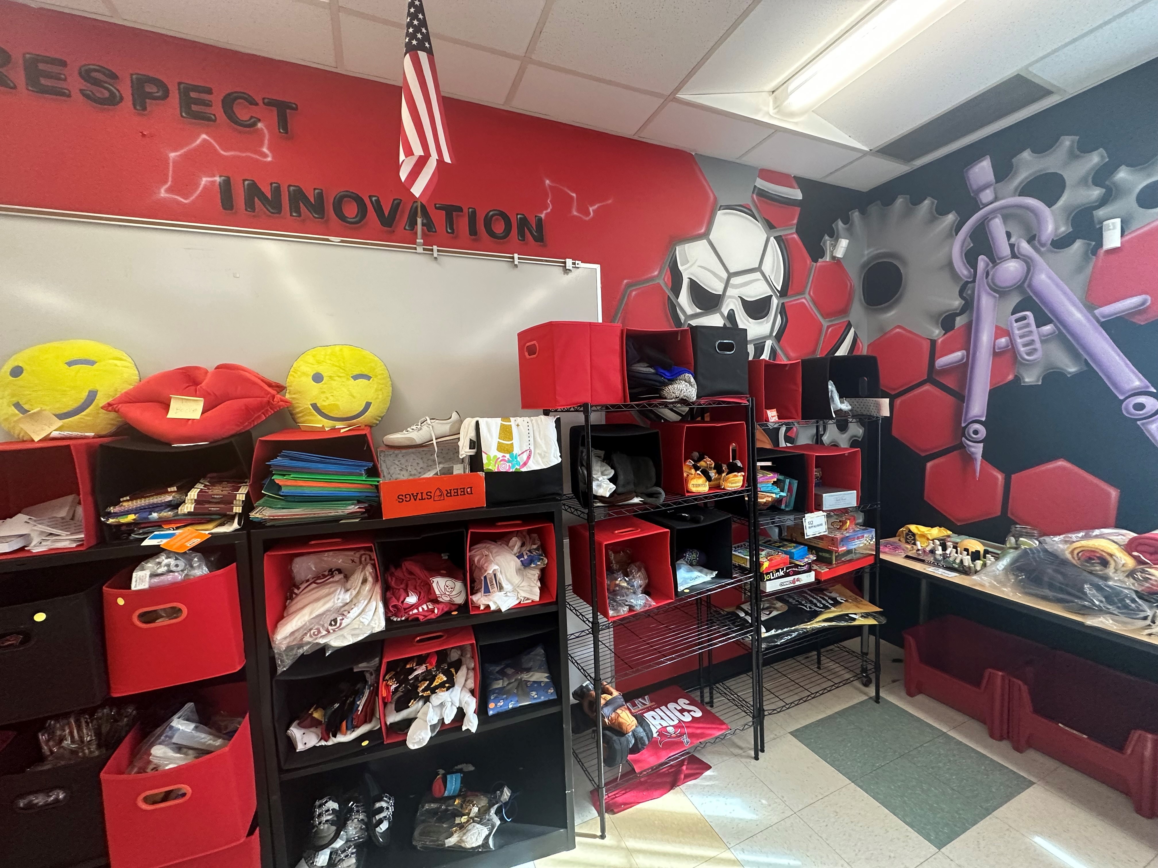 Young Middle Magnet's school store