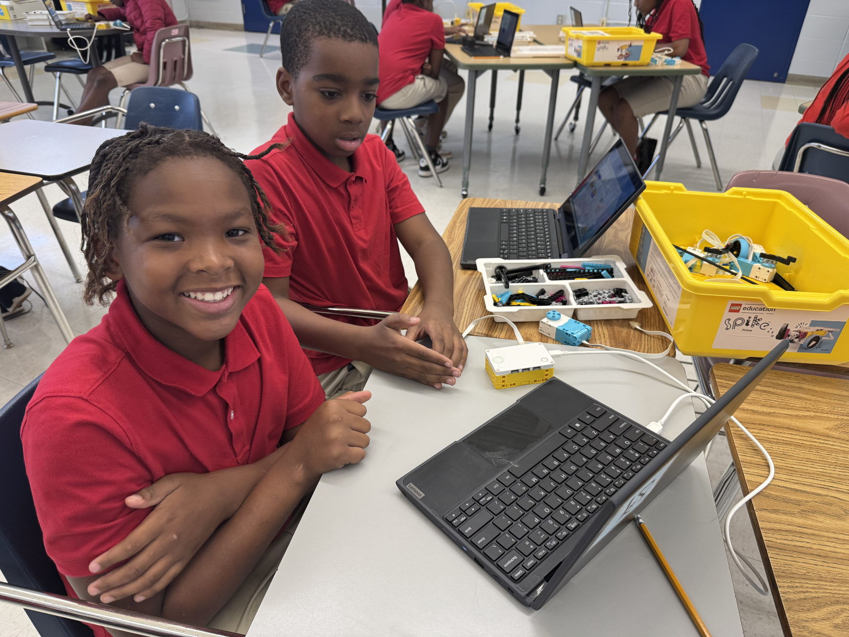 Young Smiling students
