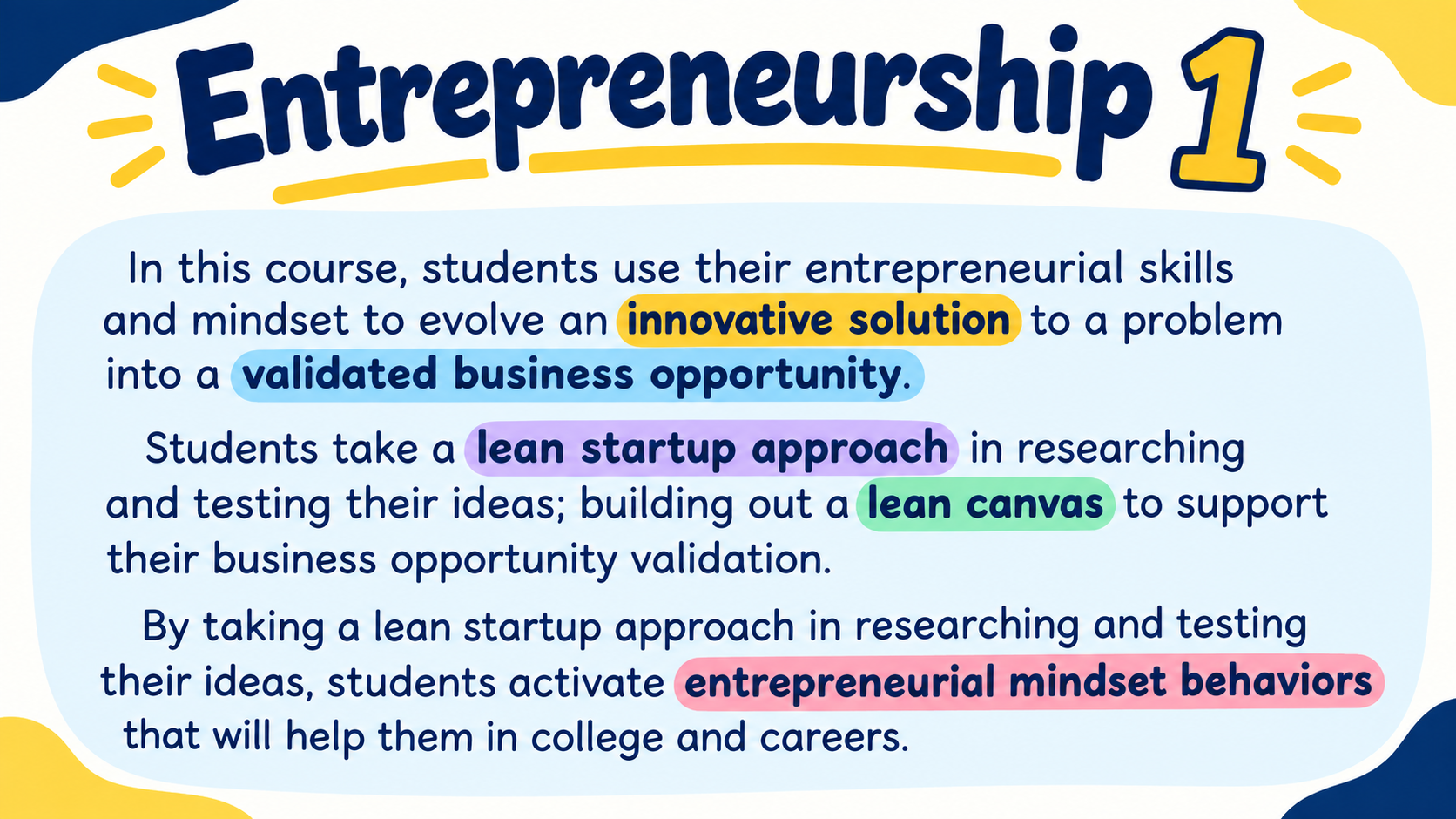Entrepreneurship 1