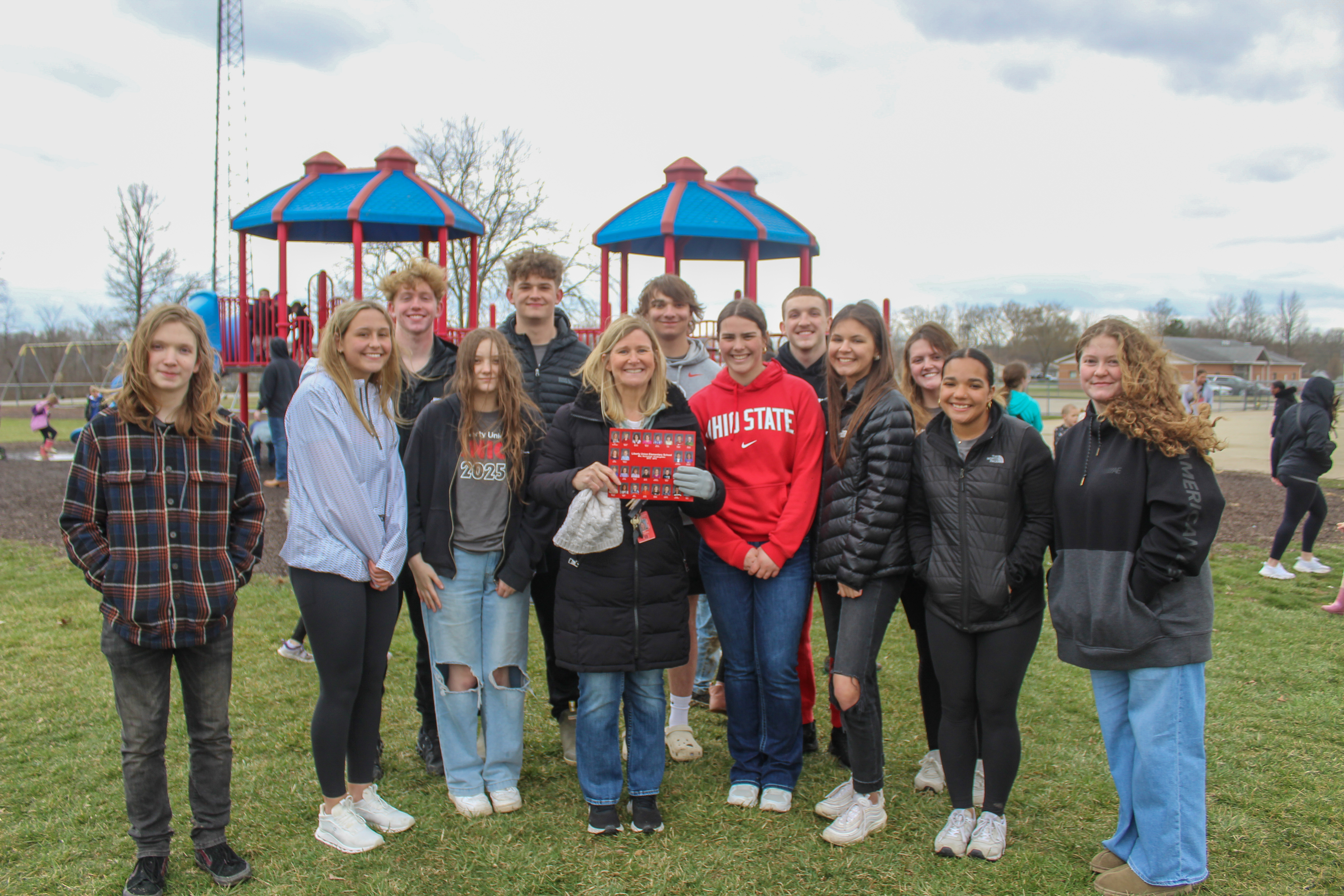HS Kids with former ES teacher