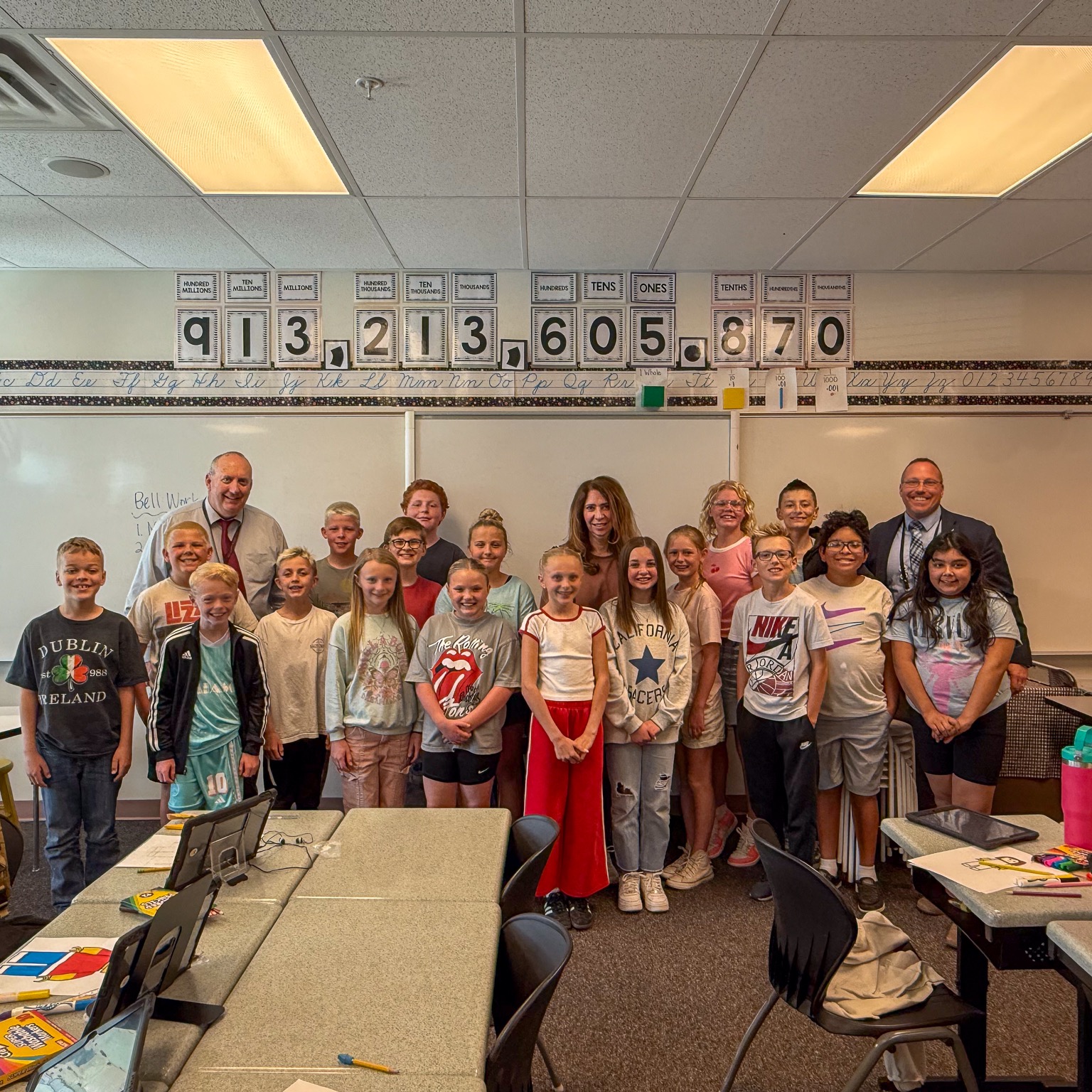 Mrs. Arns  received the Red Cliffs Elementary 2026 Teacher of the Year Award, presented by Dr. Hughes.