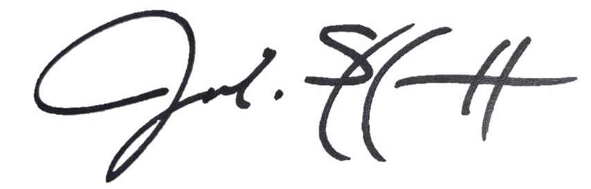 Mayor John Shuffett's signature
