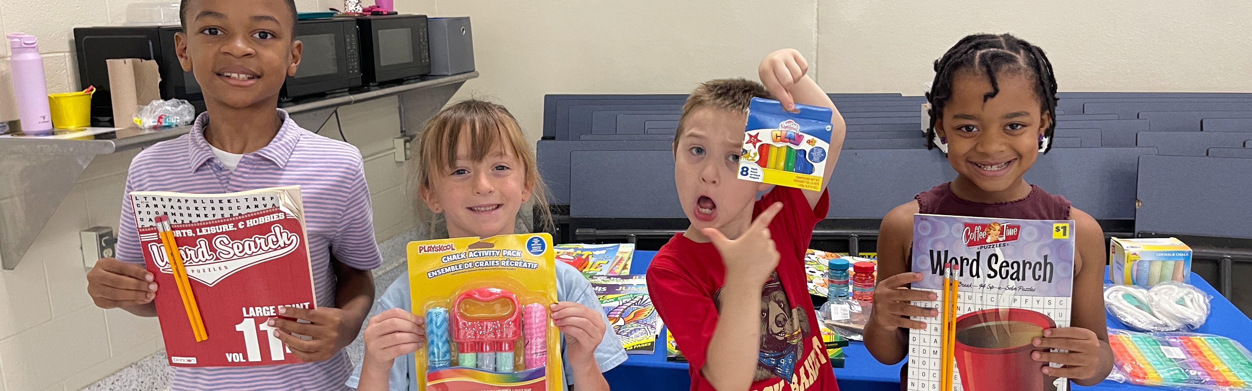 Kids being celebrated
