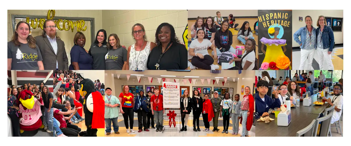 Collage of photos of PRMS students and faculty/staff