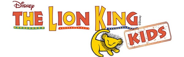 An image of the Lion King KIDS logo in yellow and orange over a white background
