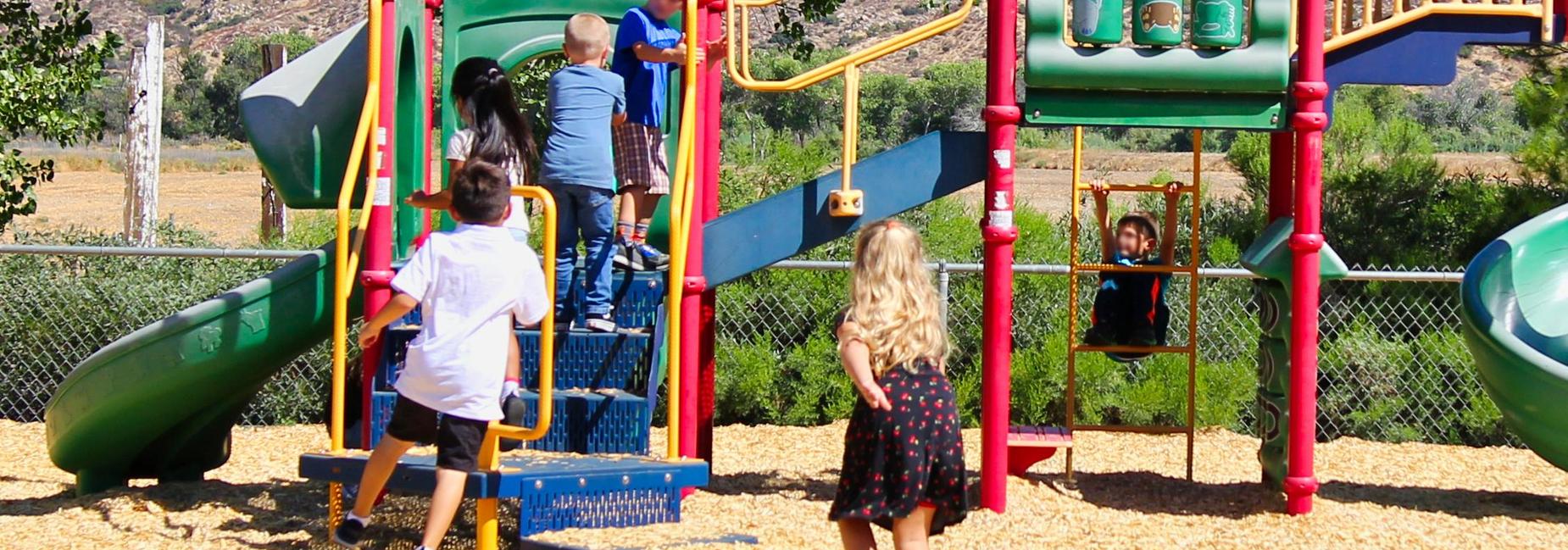 cottonwood kids going up playground steps