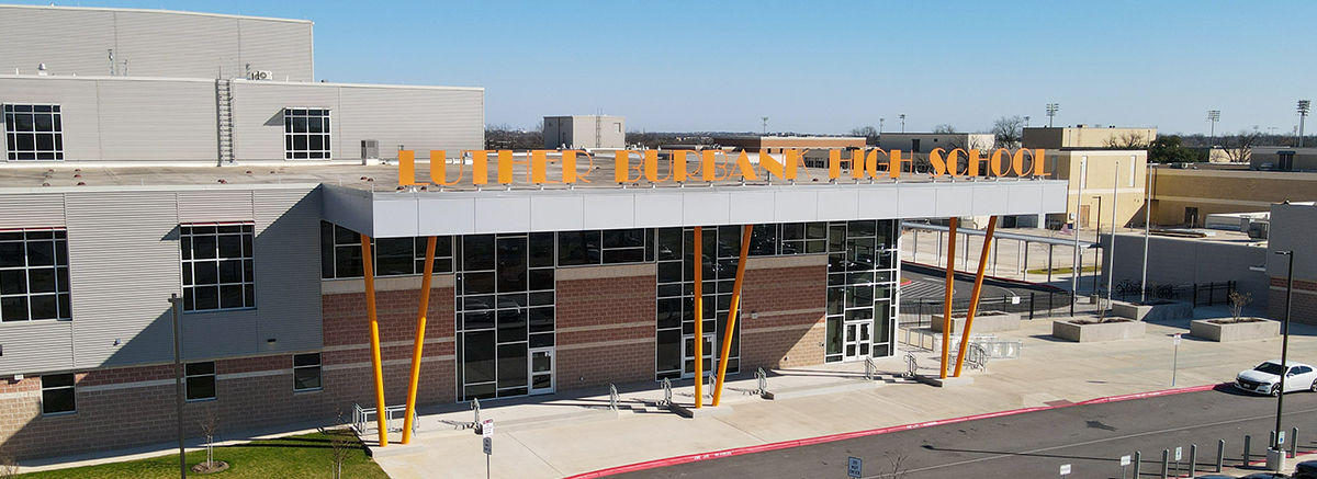 exterior view of the entrance of Burbank High