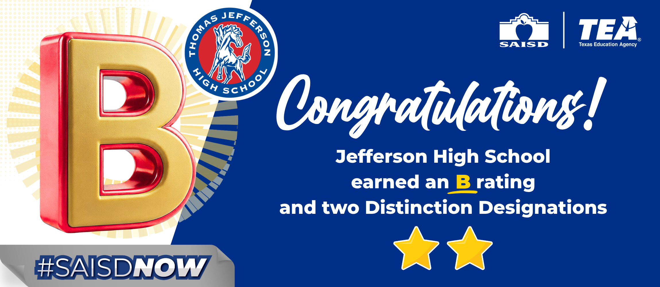 Jefferson is a B rated school
