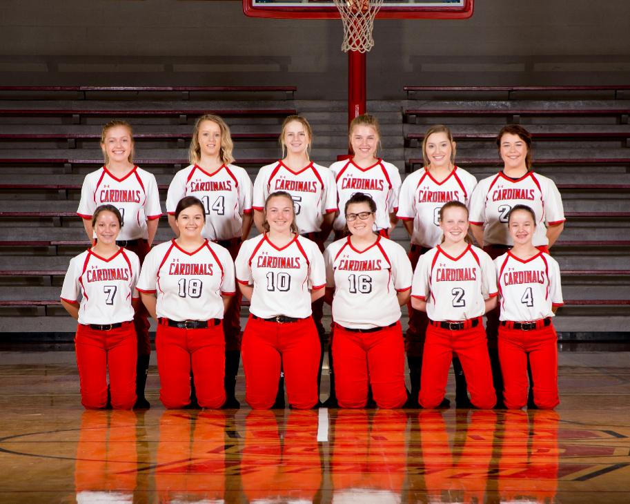 A photo of the softball team.