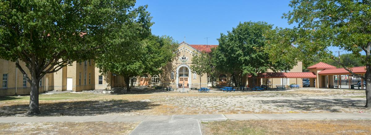 Front Entrance of  Travis Early College  High School 