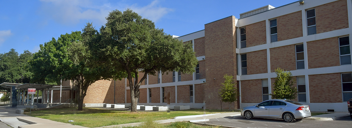 Exterior view of the Fidel L. Tafolla  Middle School building
