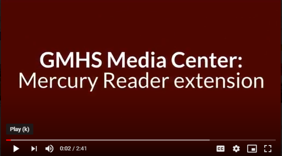 Mercury Reader Extension