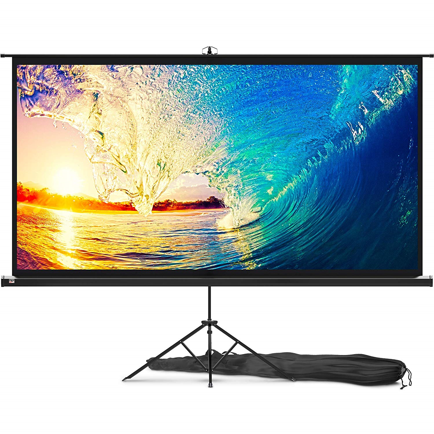 100" Indoor/Outdoor Projector Screen with Tripod Stand